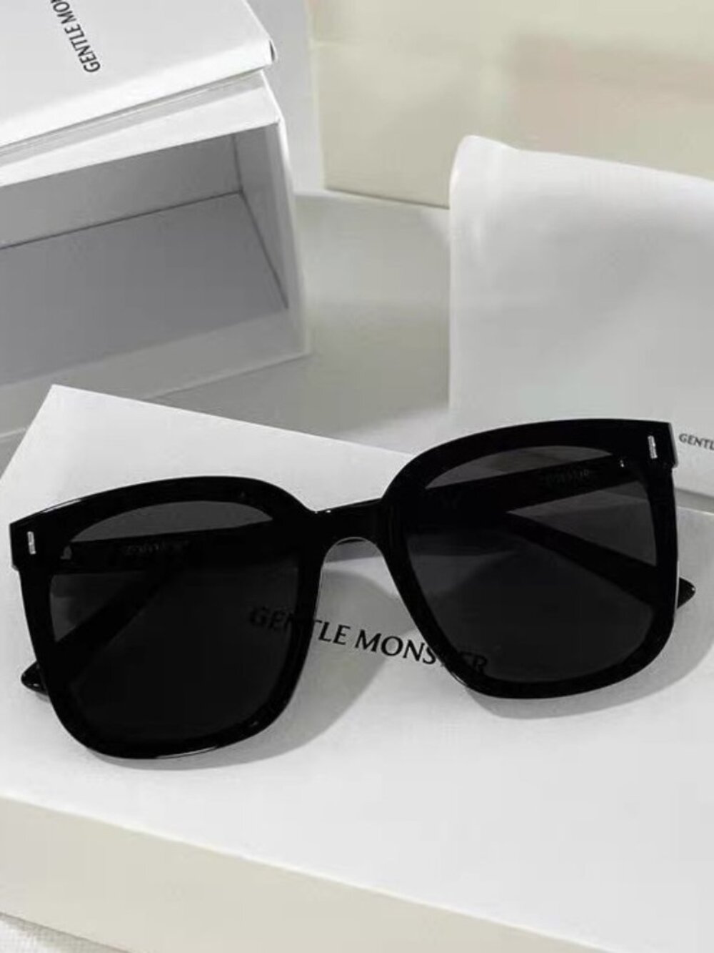 Gentle Monster Classic Black Square Sunglasses